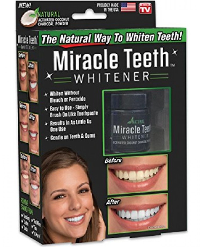 پودر زغال سفید کننده ی دندان miracle